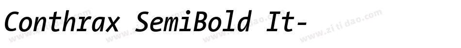 Conthrax SemiBold It字体转换